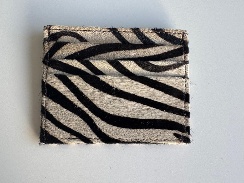 Porta Cartões Pinhão em Pele Zebra