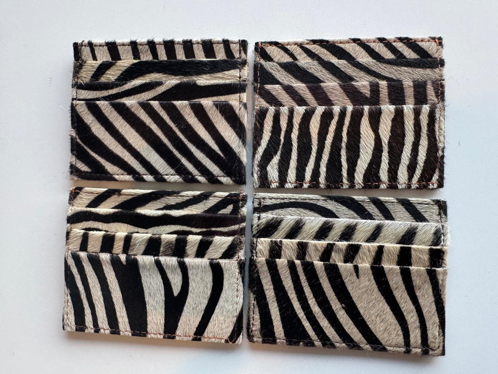 Porta Cartões Pinhão em Pele Zebra